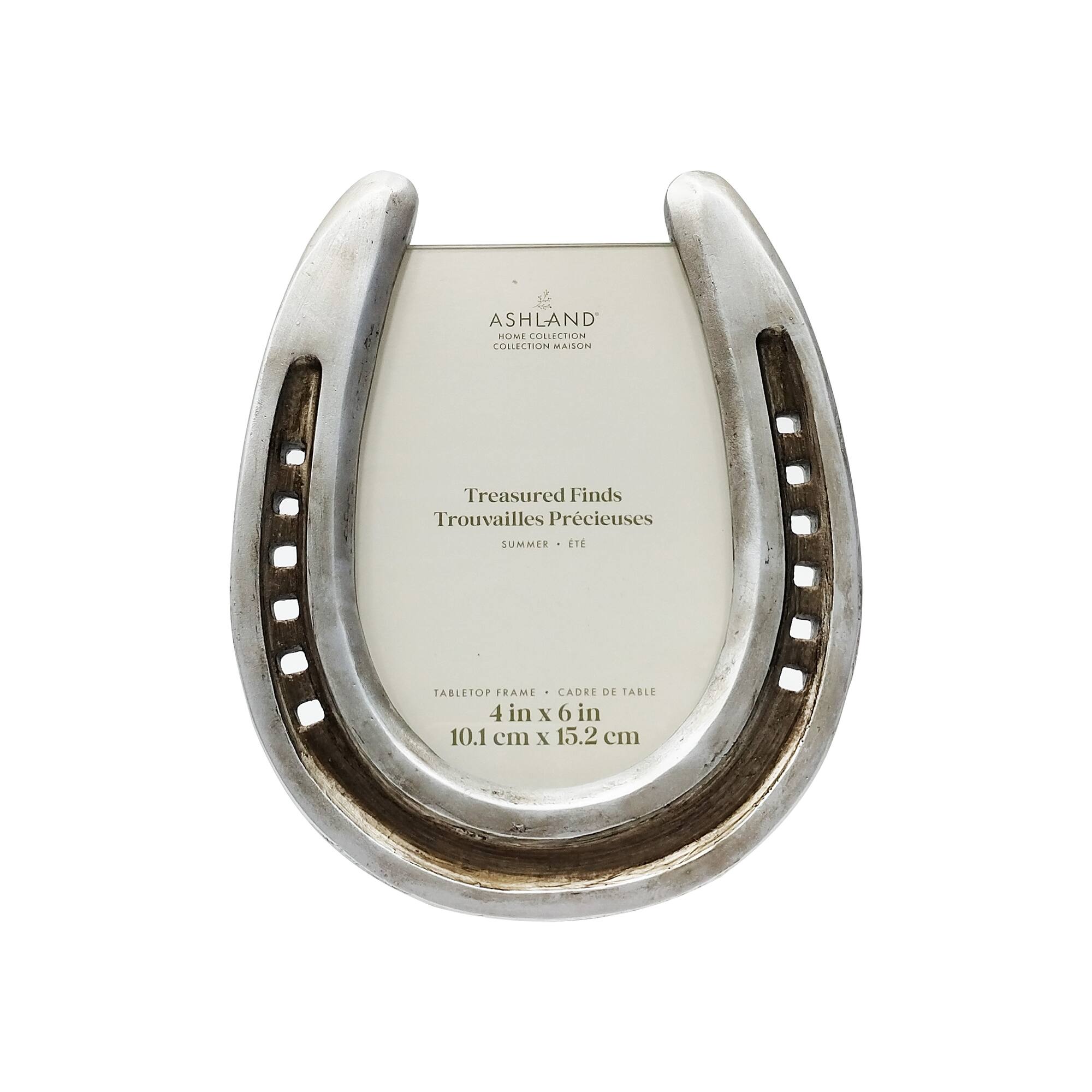 4" x 6" Silver Horseshoe Tabletop Frame, Treasured Finds by Ashland®